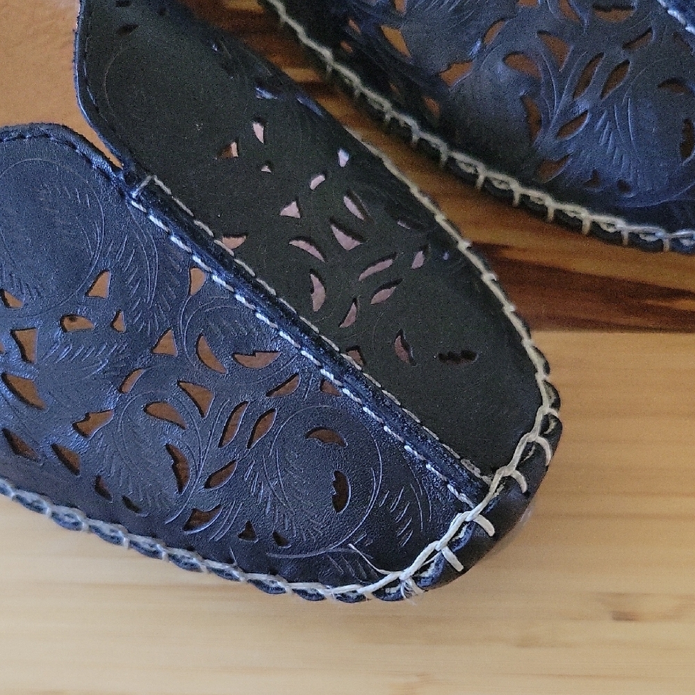 PIKOLINOS Black Leather Flats - Picture 3 of 12